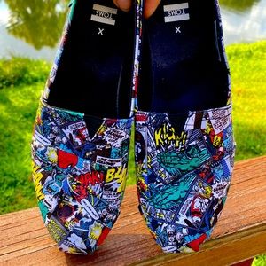 Toms in marvel print